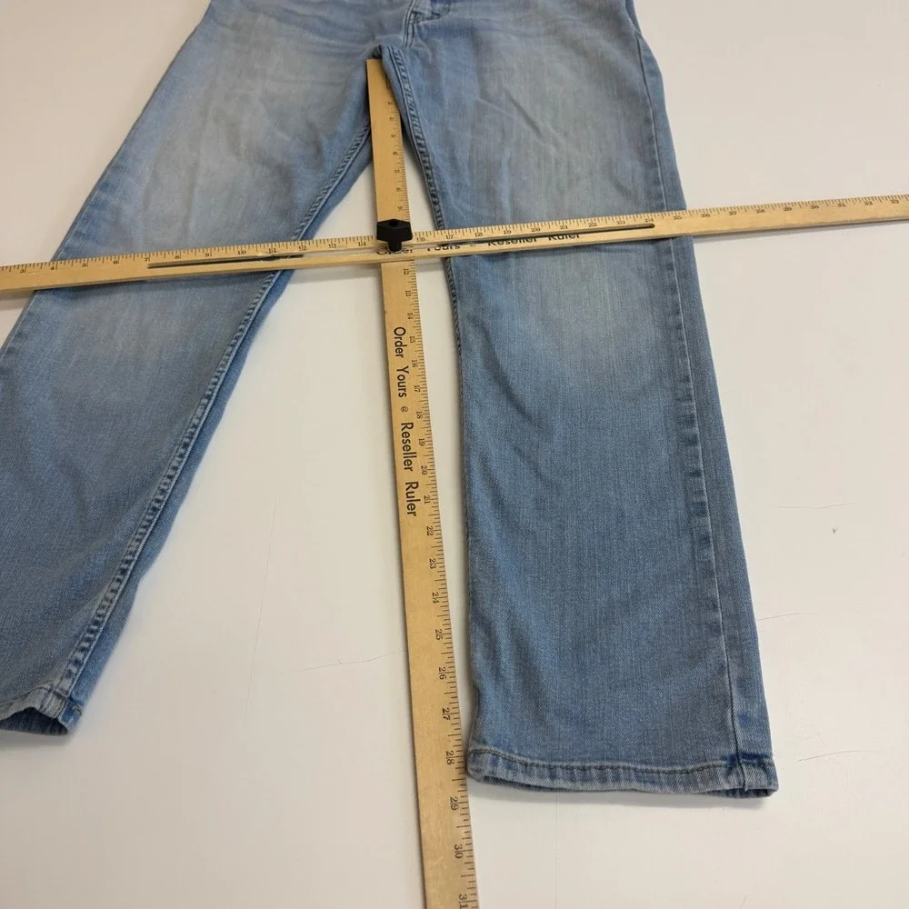 Levis 502‎ Jeans Mens W34 L29 Blue Light Wash Tapered Fit Denim Pants